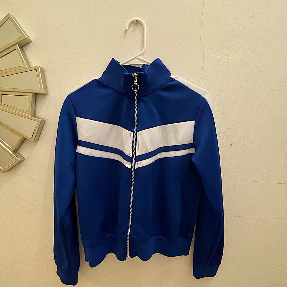 Blue & white sports jacket